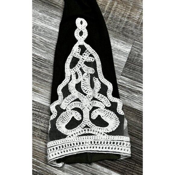 Sun Moon Womens Green Draped Cowl Neck Shirt Partial Lace Cuff Stretch Large? - Picture 7 of 12